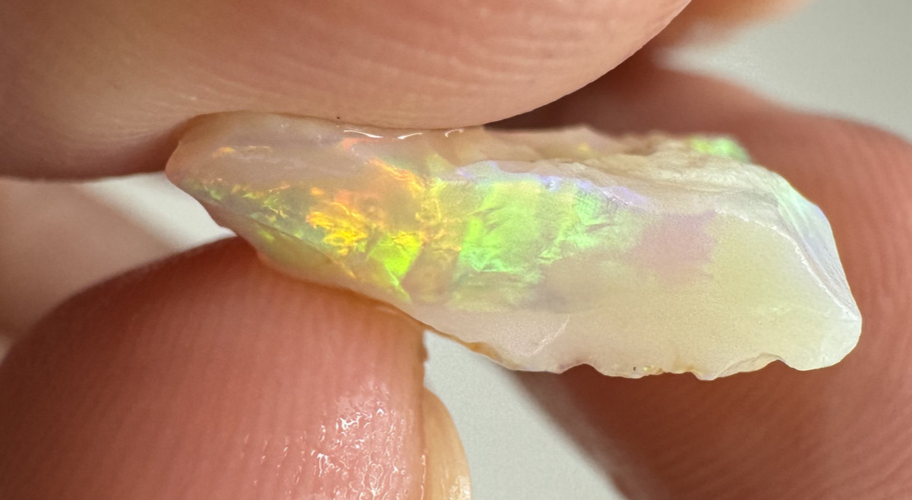 3.3 Carats Solid Rough Coober Pedy Opal Piece with Beautiful Colour