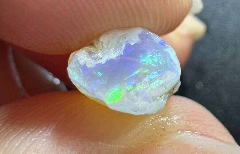 4.2 Carats Solid Rough Coober Pedy Opal Piece with Beautiful Colour