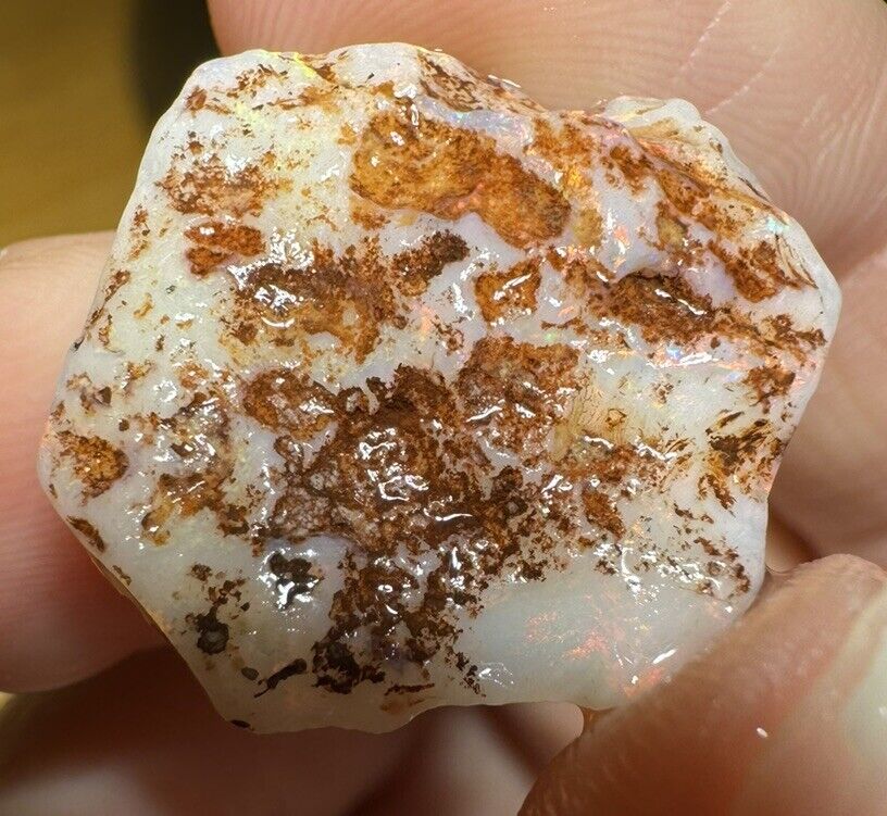12.3 Carats Solid Rough Coober Pedy Opal Piece with Beautiful Colour B1