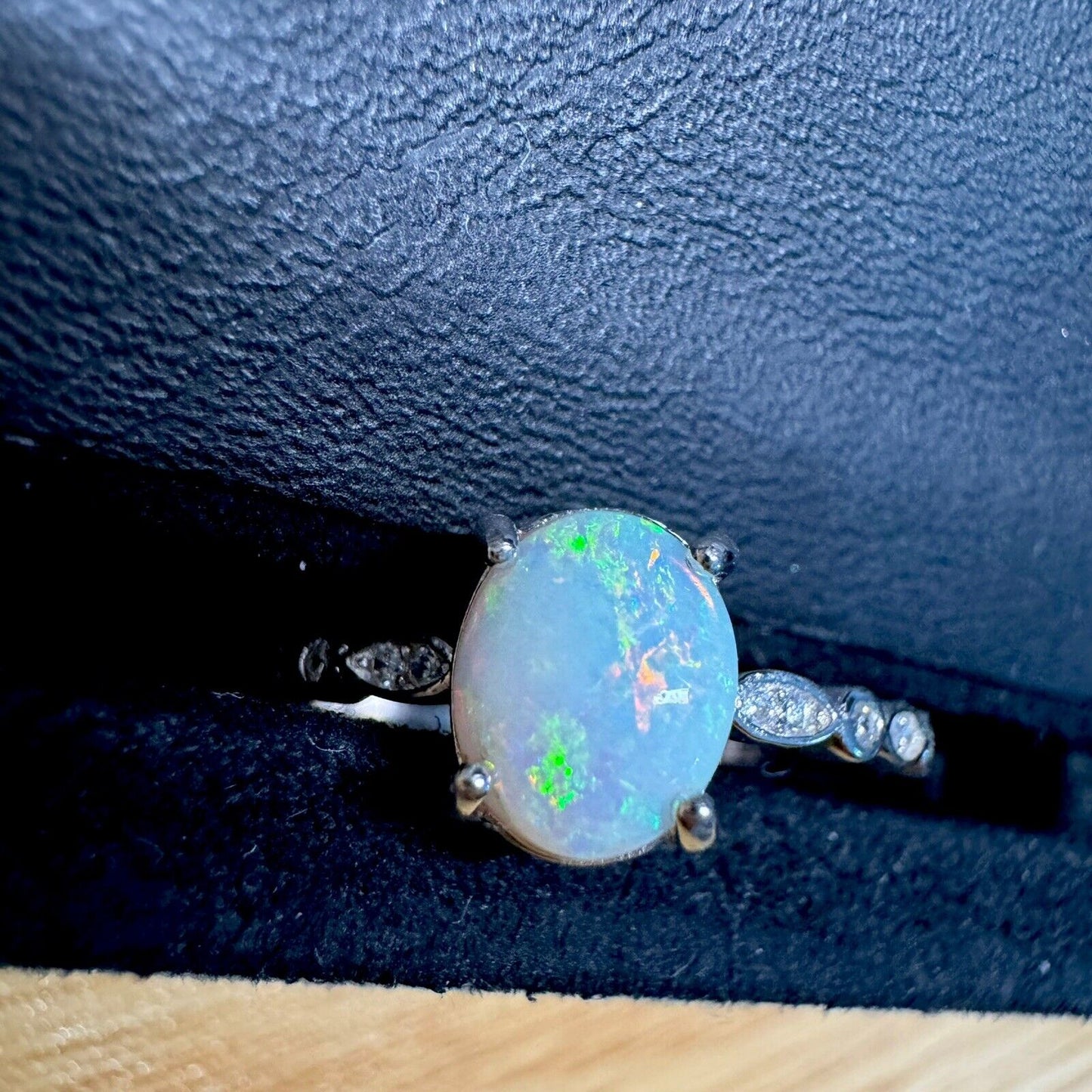 Ring $180 Opal Piece with Beautiful Colour C1-2211