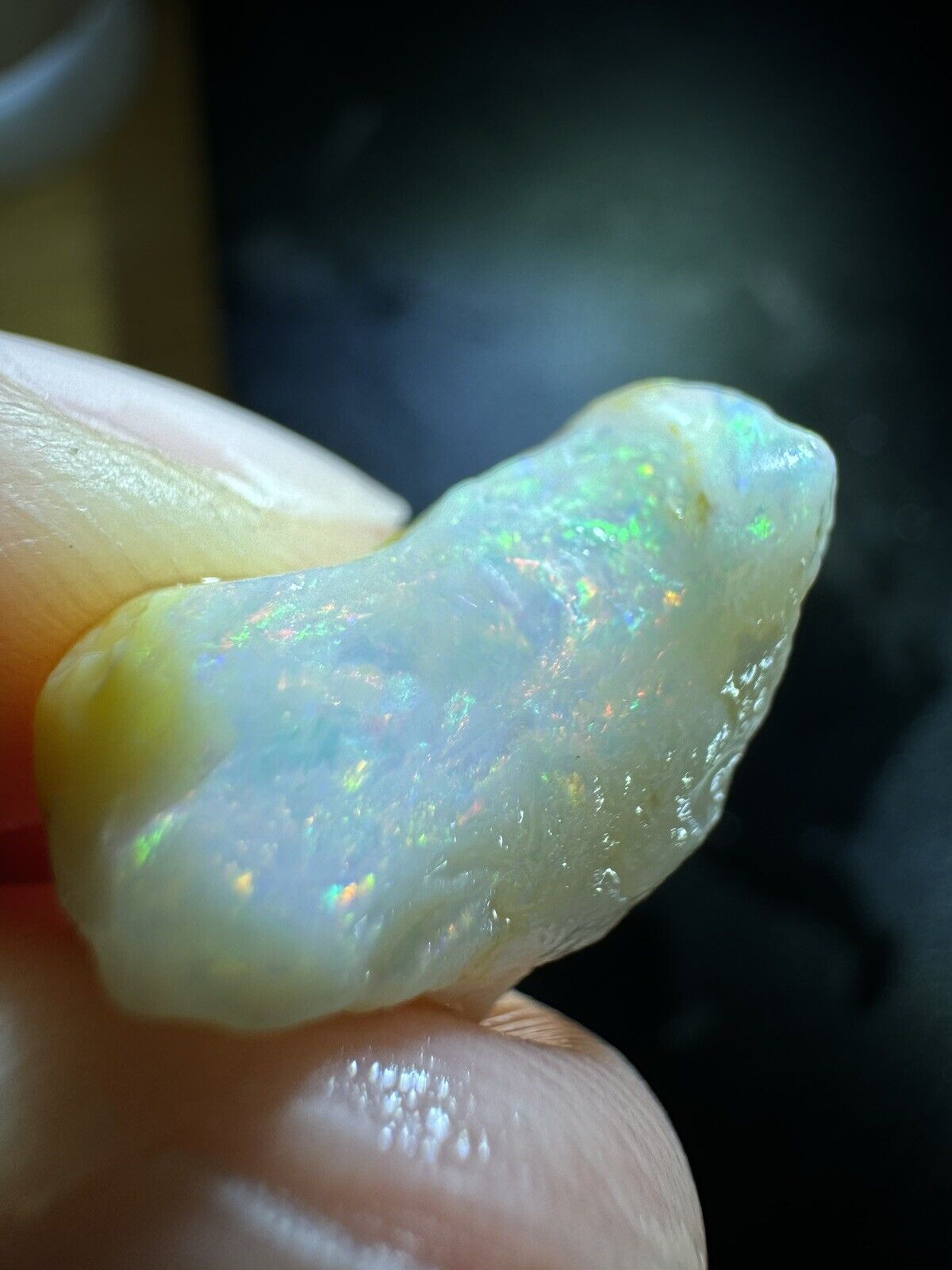 7.7 Carats Solid Rough Coober Pedy Opal Piece with Beautiful Colour B1