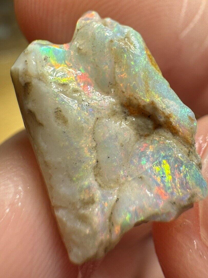 6.6 Carats Solid Rough Coober Pedy Opal Piece with Beautiful Colour B1