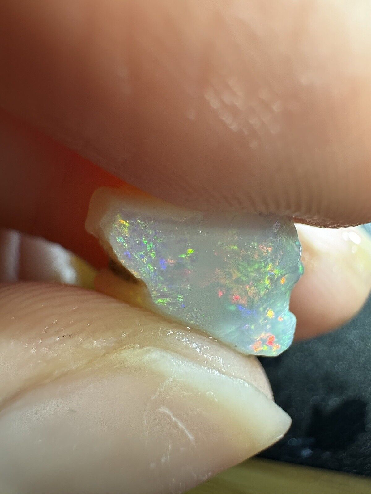 3.7 Carats Solid Rough Coober Pedy Opal Piece with Beautiful Colour