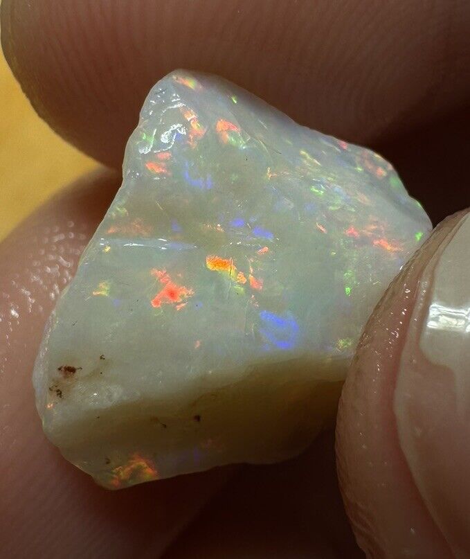 5.6 Carats Solid Rough Coober Pedy Opal Piece with Beautiful Colour B1 shell