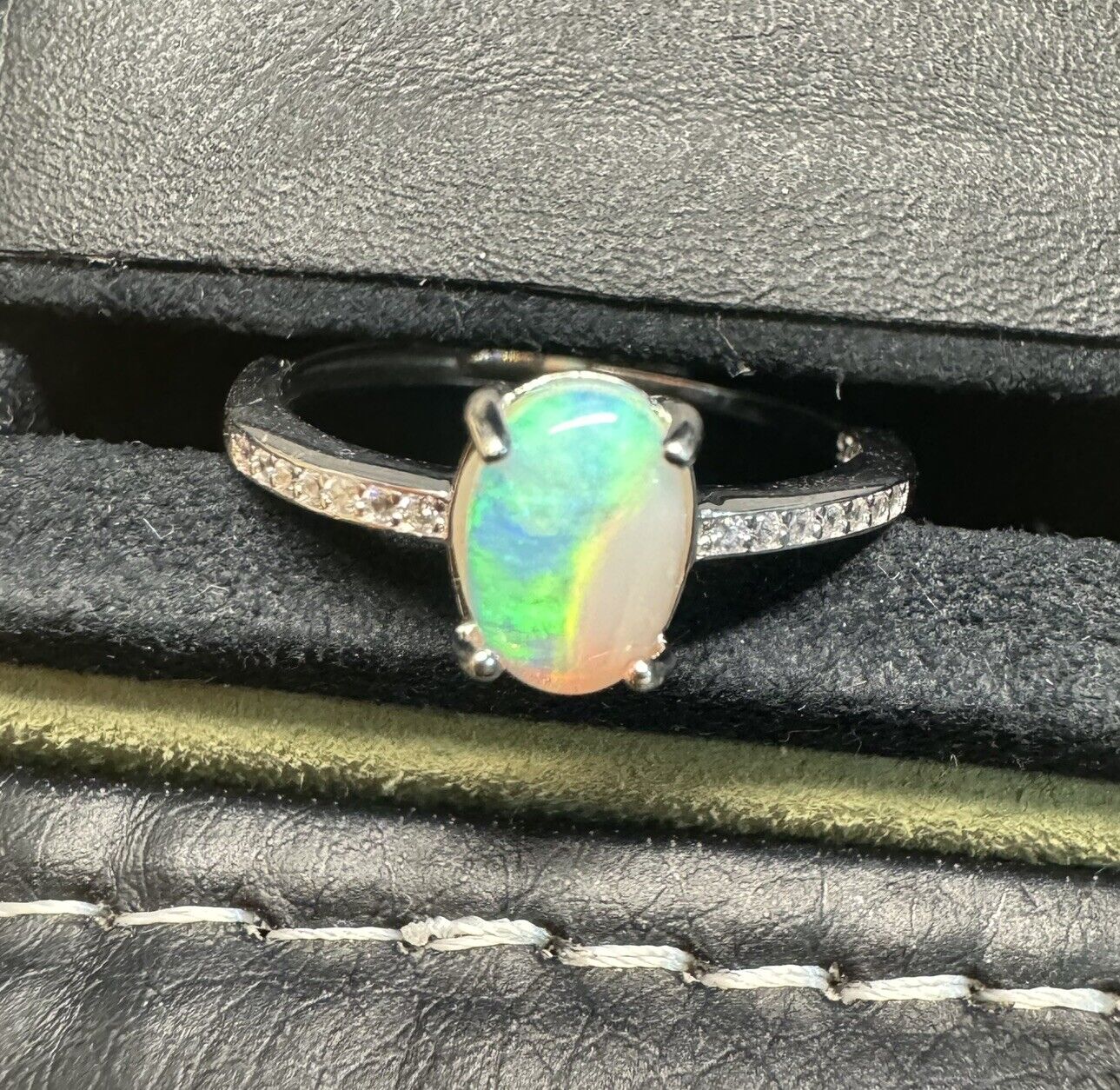Ring $180 Opal Piece with Beautiful Colour C1-2204