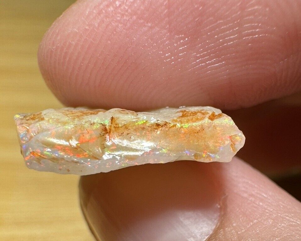 5.3 Carats Solid Rough Coober Pedy Opal Piece with Beautiful Colour C1