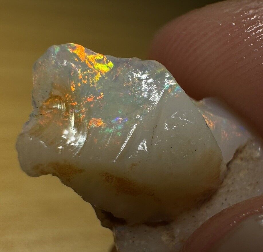 5.5 Carats Solid Rough Coober Pedy Opal Piece with Beautiful Colour C1