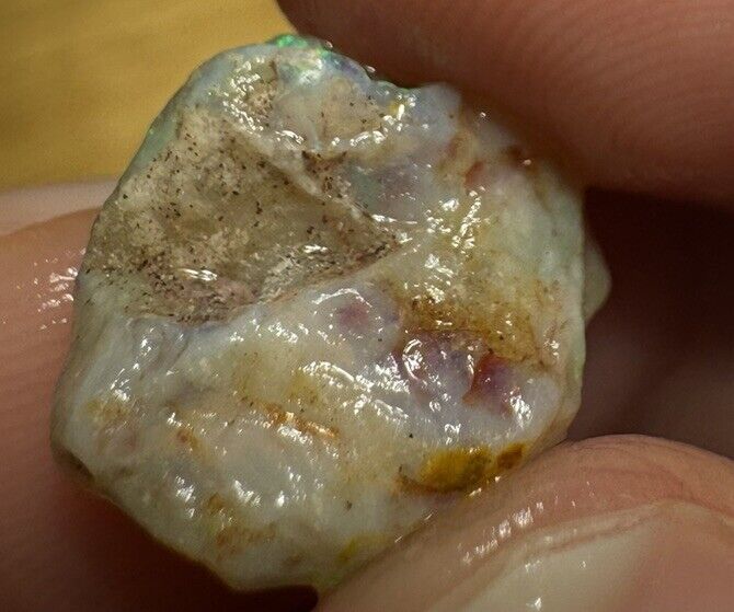 5 Carats Solid Rough Coober Pedy Opal Piece with Beautiful Colour B1