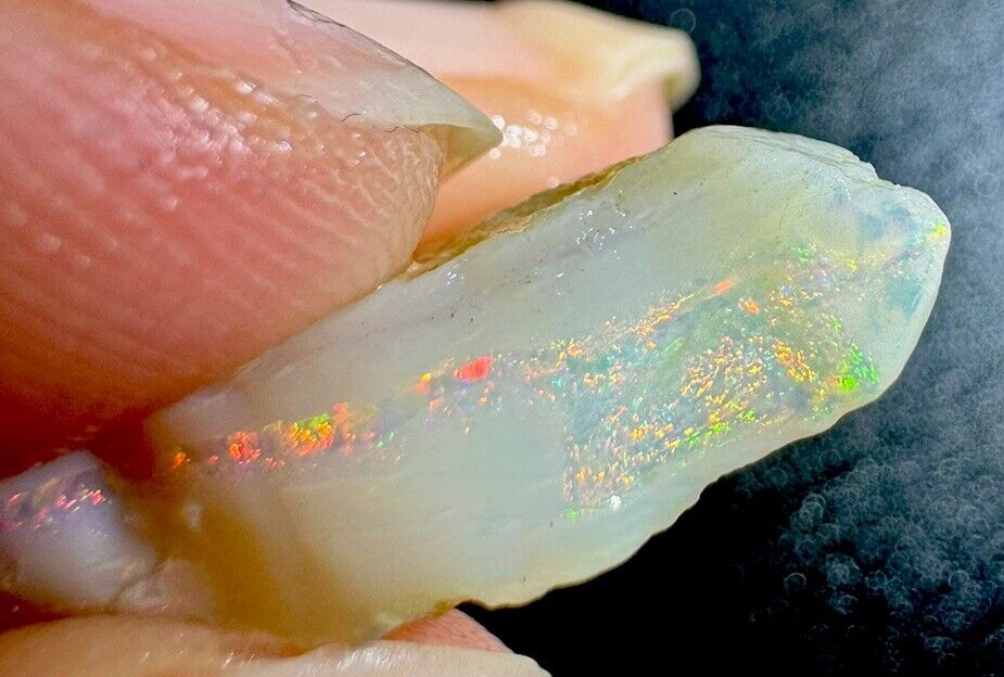 8.2 Carats Solid Rough Coober Pedy Opal Piece with Beautiful Colour