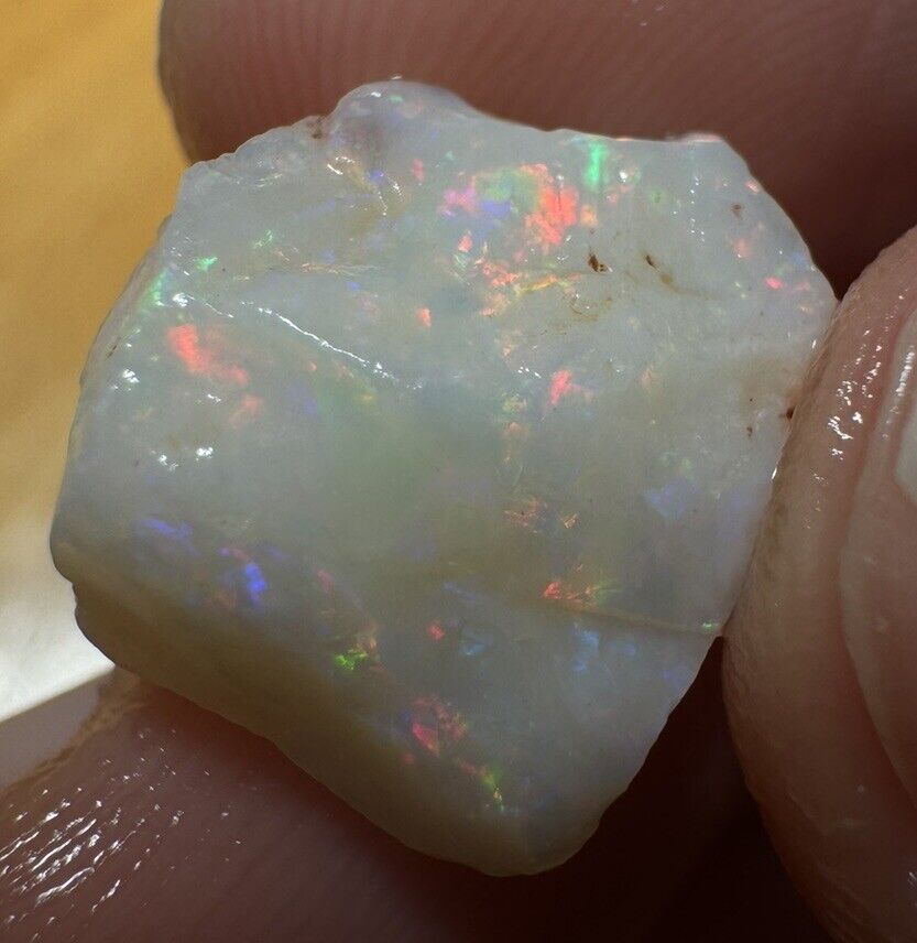 5.6 Carats Solid Rough Coober Pedy Opal Piece with Beautiful Colour B1 shell