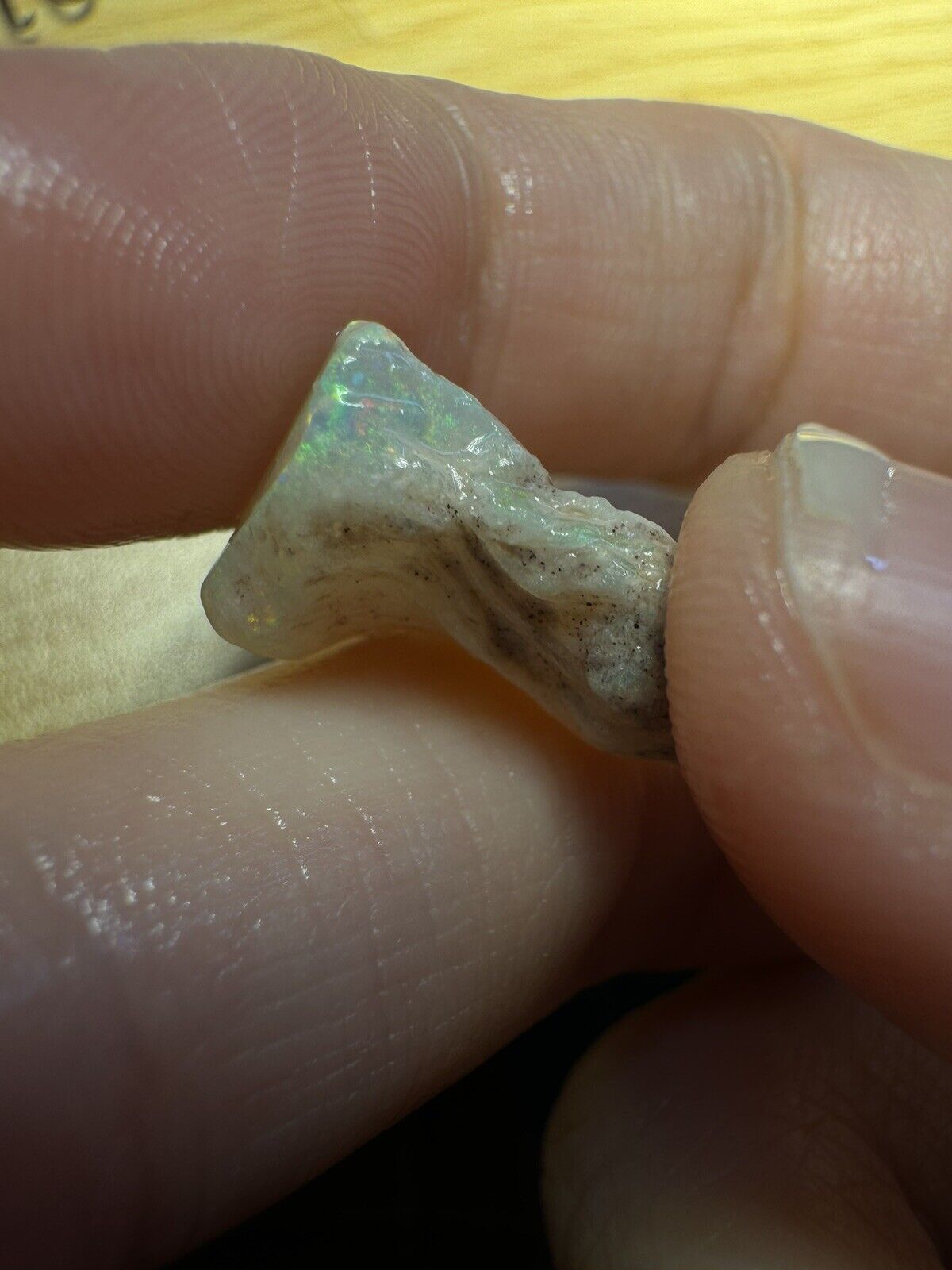 7.15Carats Solid Rough Coober Pedy Opal Piece with Beautiful Colour B1