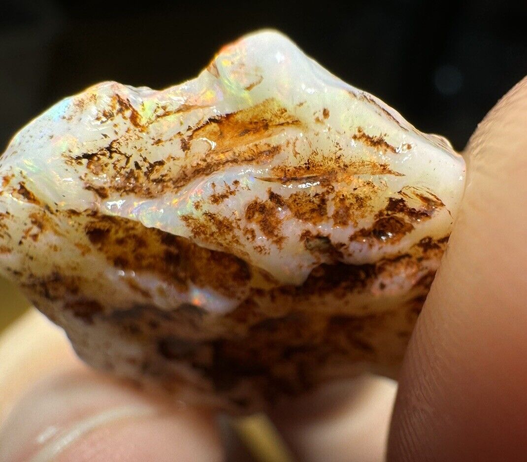 12.3 Carats Solid Rough Coober Pedy Opal Piece with Beautiful Colour B1