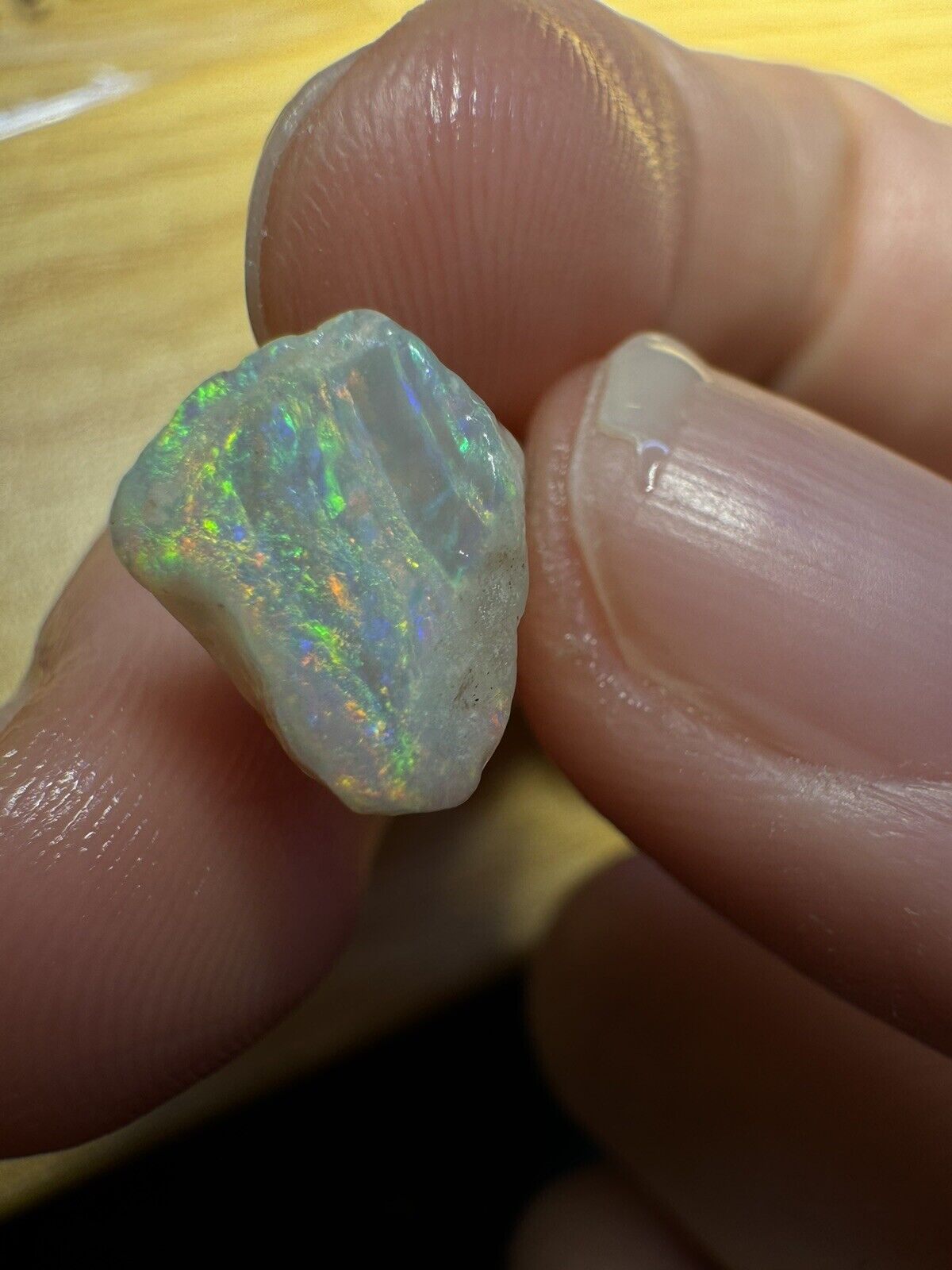 7.15Carats Solid Rough Coober Pedy Opal Piece with Beautiful Colour B1