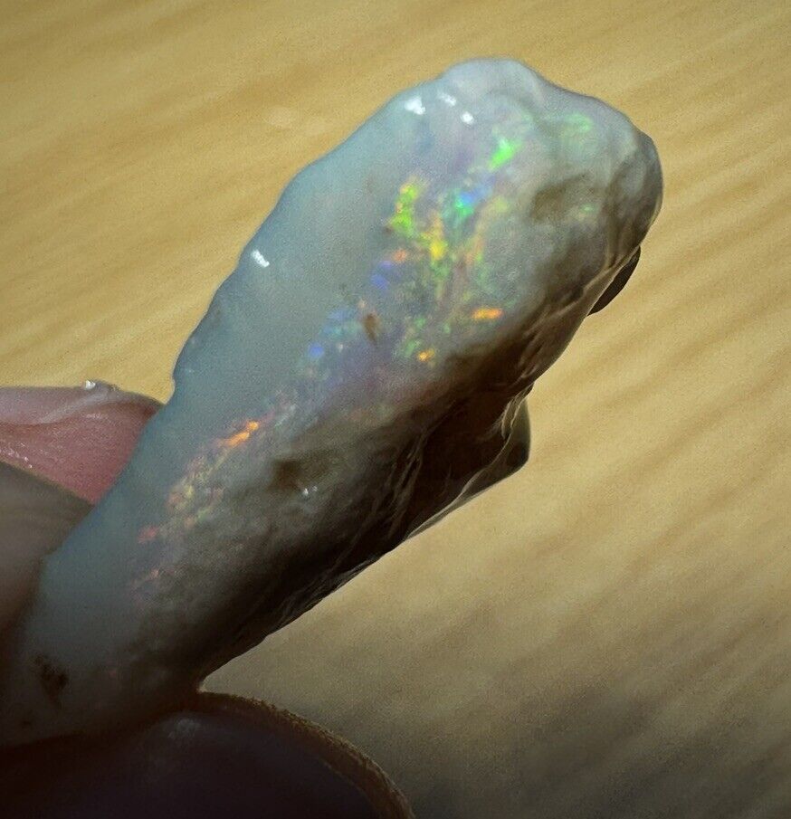 12.5 Carats Solid Rough Coober Pedy Opal Piece with Beautiful Colour B1