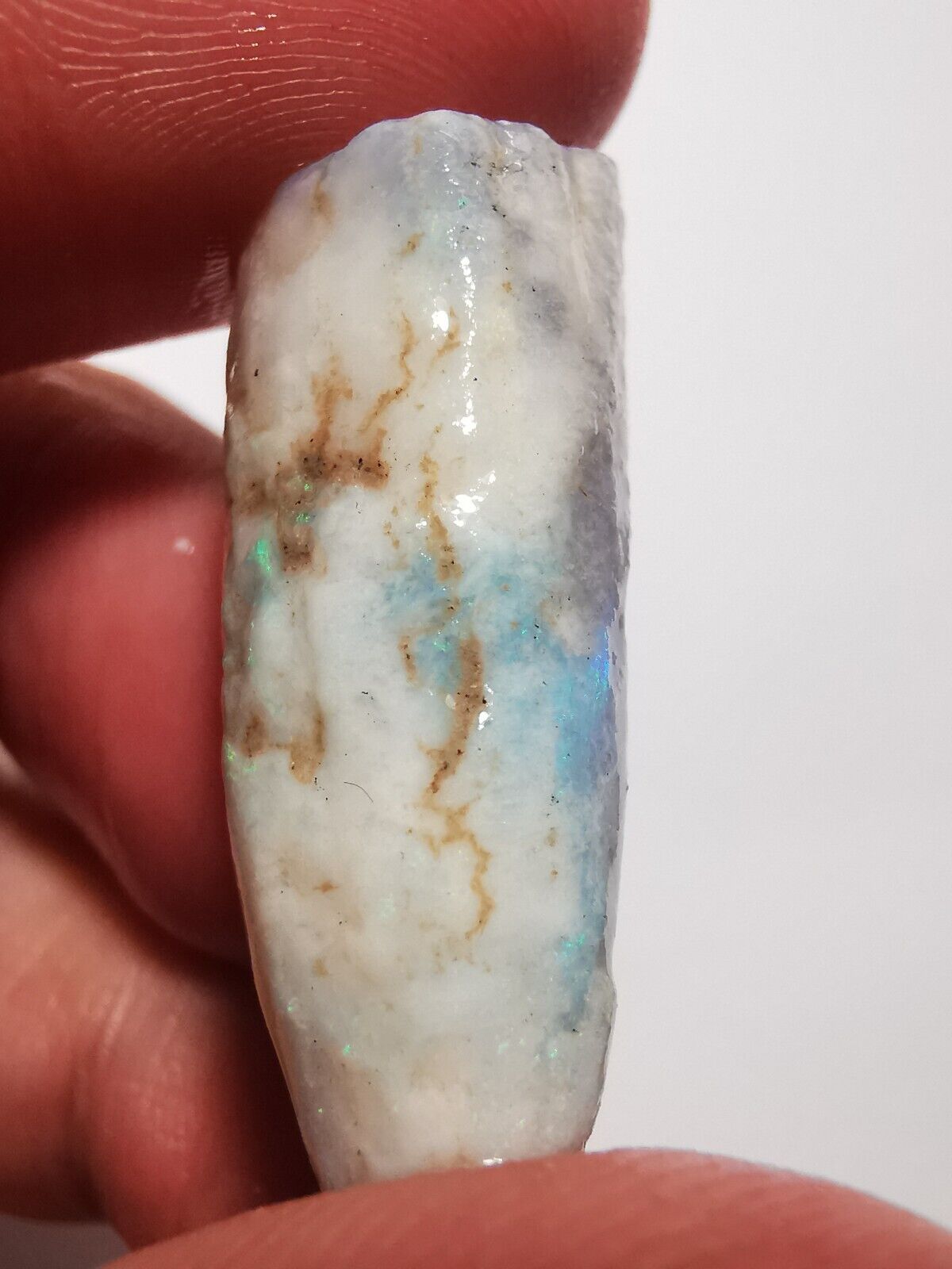 Coober Pedy Opal rough pipe 23.8ct with Beautiful Colour B1