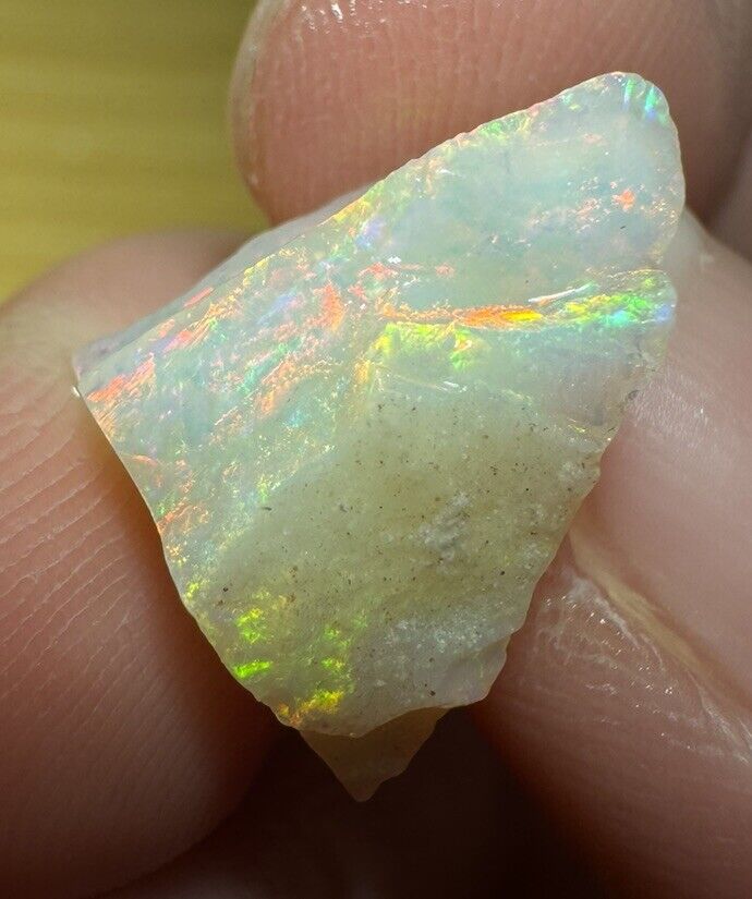 5 Carats Solid Rough Coober Pedy Opal Piece with Beautiful Colour C1
