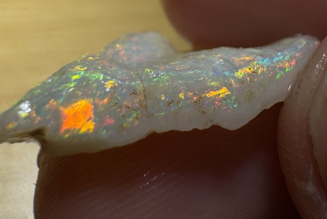 6 Carats Solid Rough Coober Pedy Opal Piece with Beautiful Colour C1