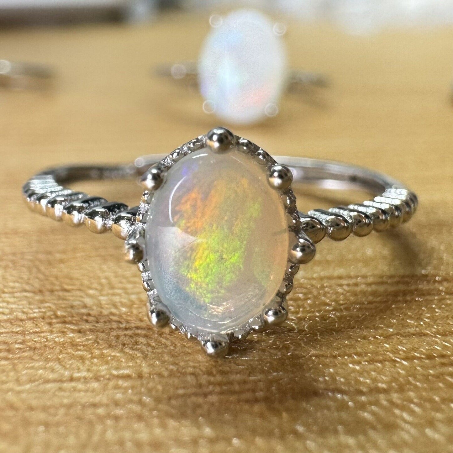Solid Opal sliver Ring. T1