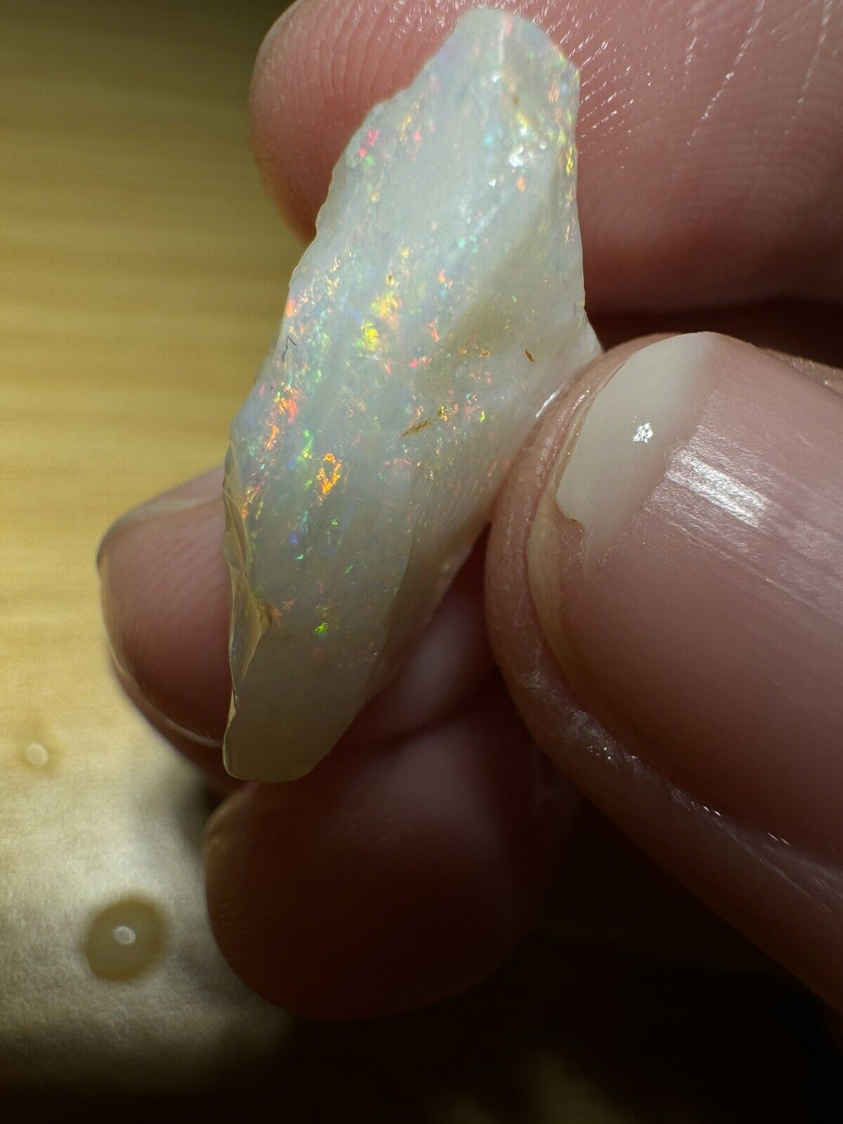 6 Carats Solid Rough Coober Pedy Opal Piece with Beautiful Colour C1