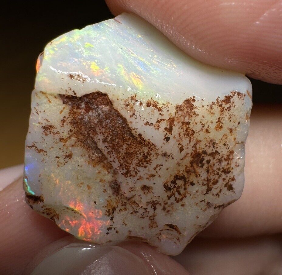 12.3 Carats Solid Rough Coober Pedy Opal Piece with Beautiful Colour B1