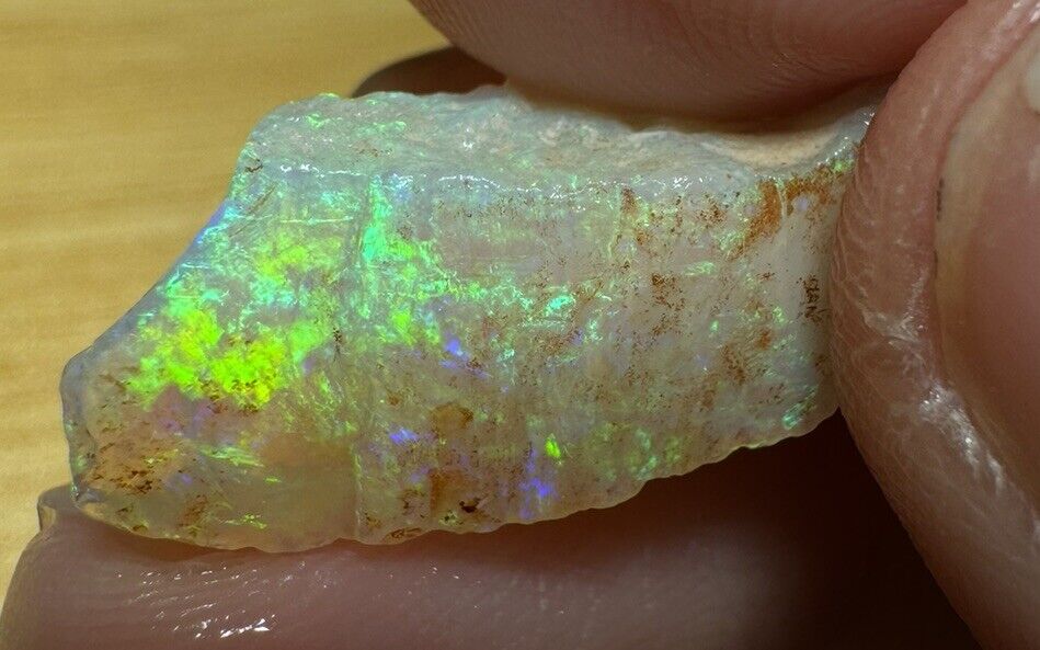 7.8 Carats Solid Rough Coober Pedy Opal Piece with Beautiful Colour C1