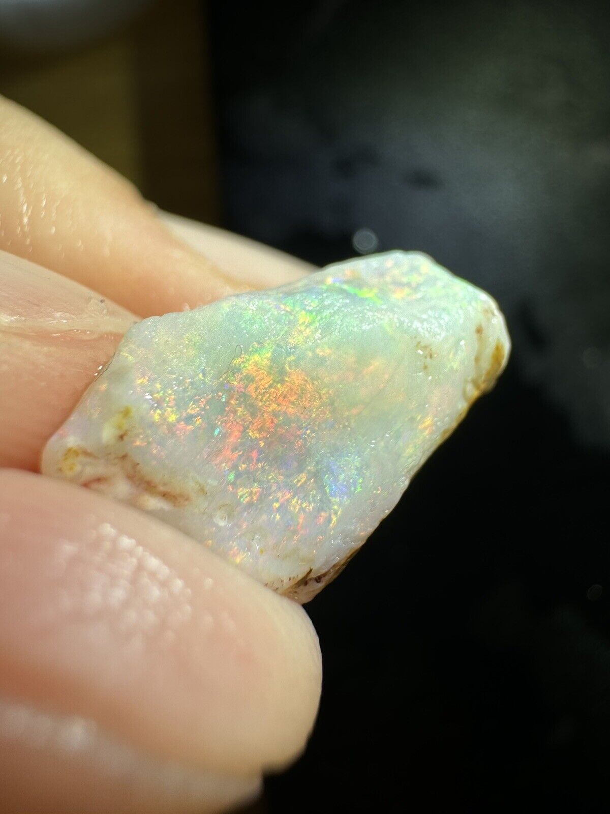 5 Carats Solid Rough Coober Pedy Opal Piece with Beautiful Colour B1