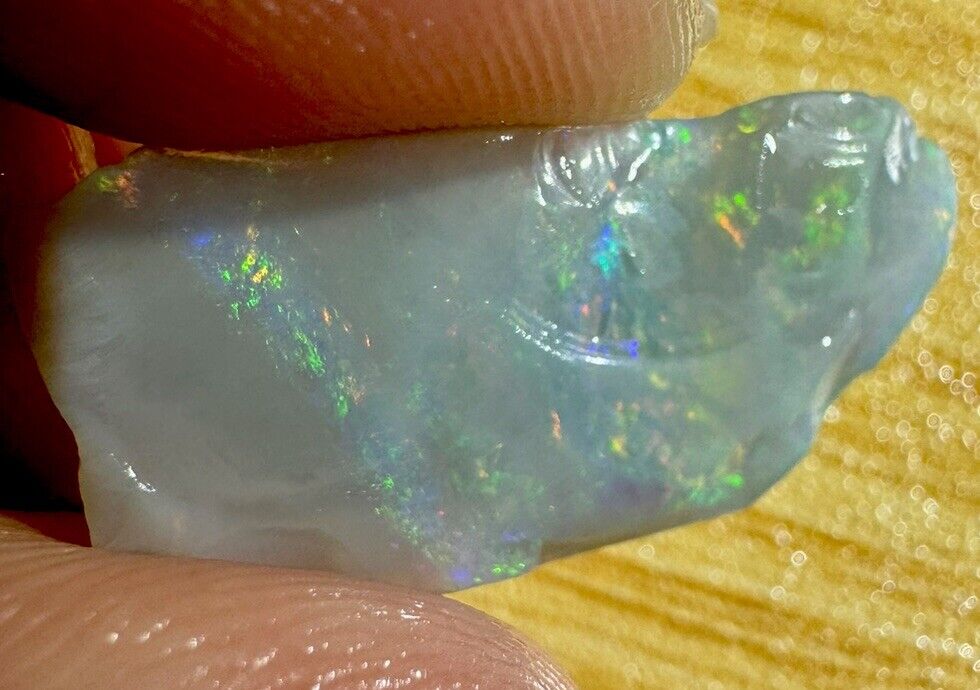 11.3 Carats Solid Rough Coober Pedy Opal Piece with Beautiful Colour