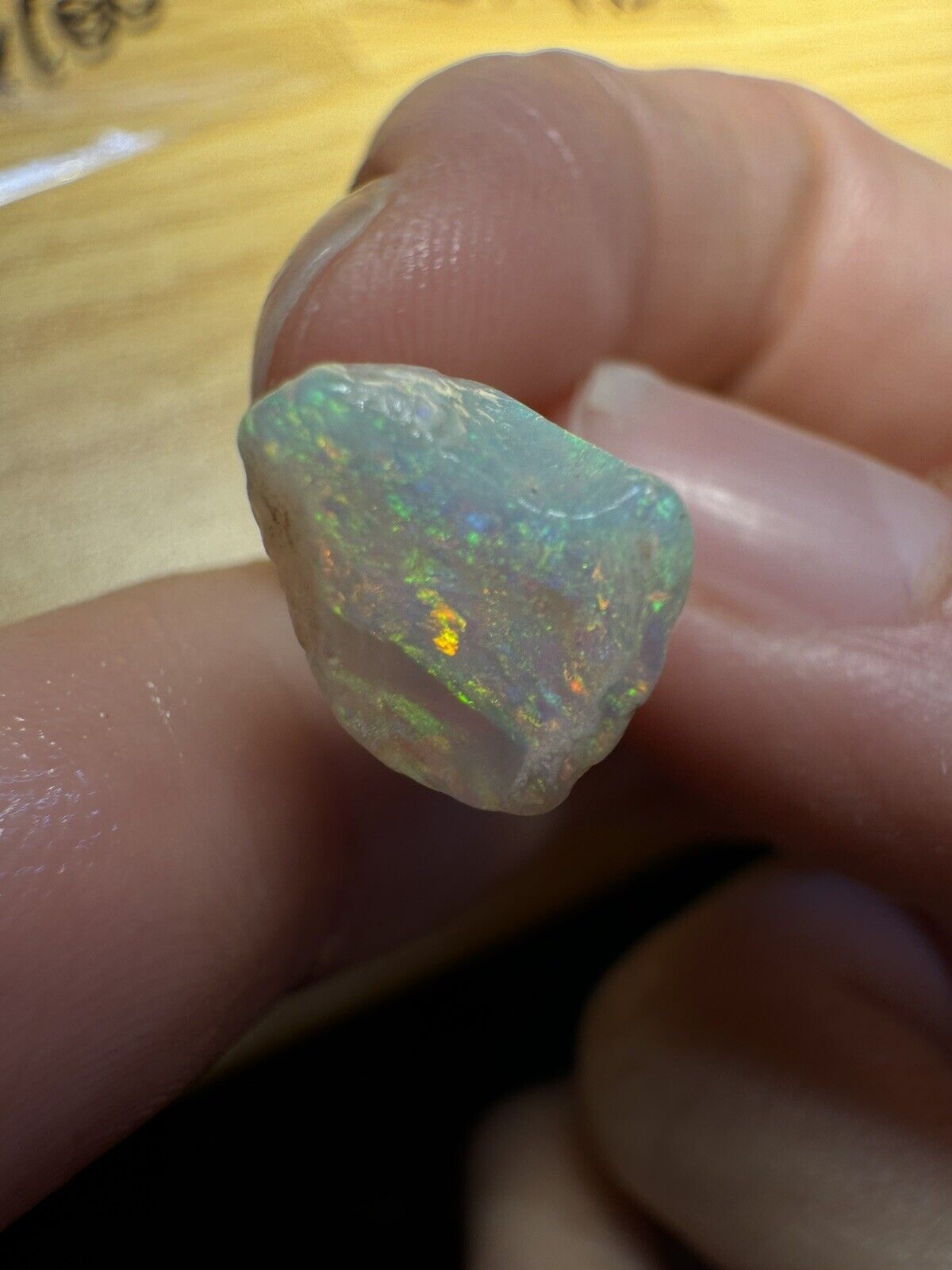 7.15Carats Solid Rough Coober Pedy Opal Piece with Beautiful Colour B1