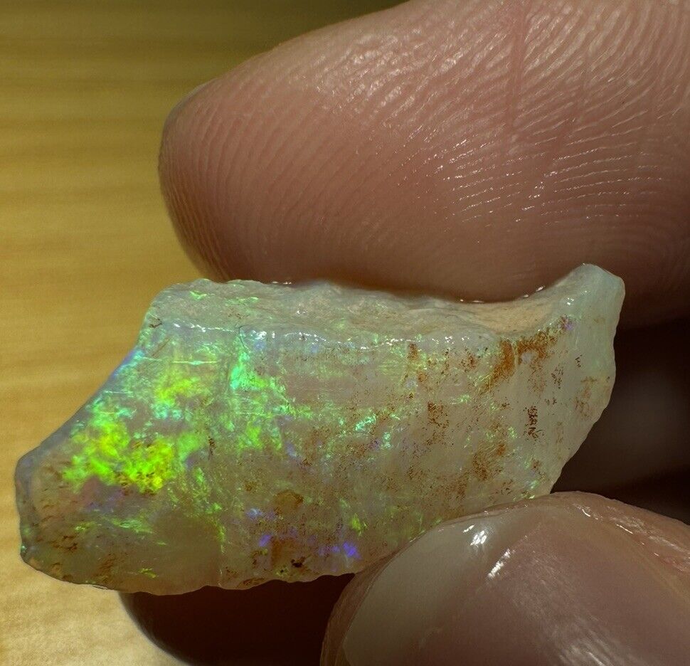 7.8 Carats Solid Rough Coober Pedy Opal Piece with Beautiful Colour C1