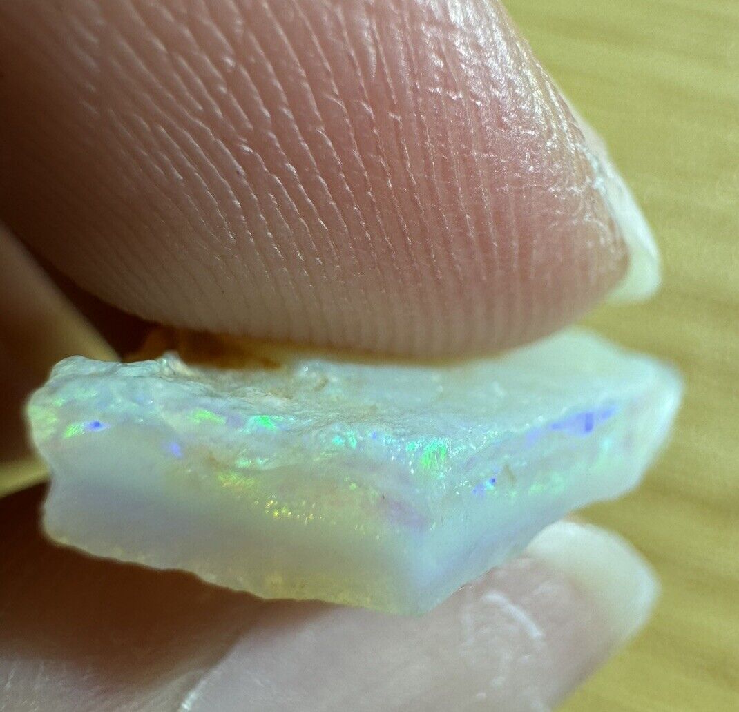 6 Carats Solid Rough Coober Pedy Opal Piece with Beautiful Colour