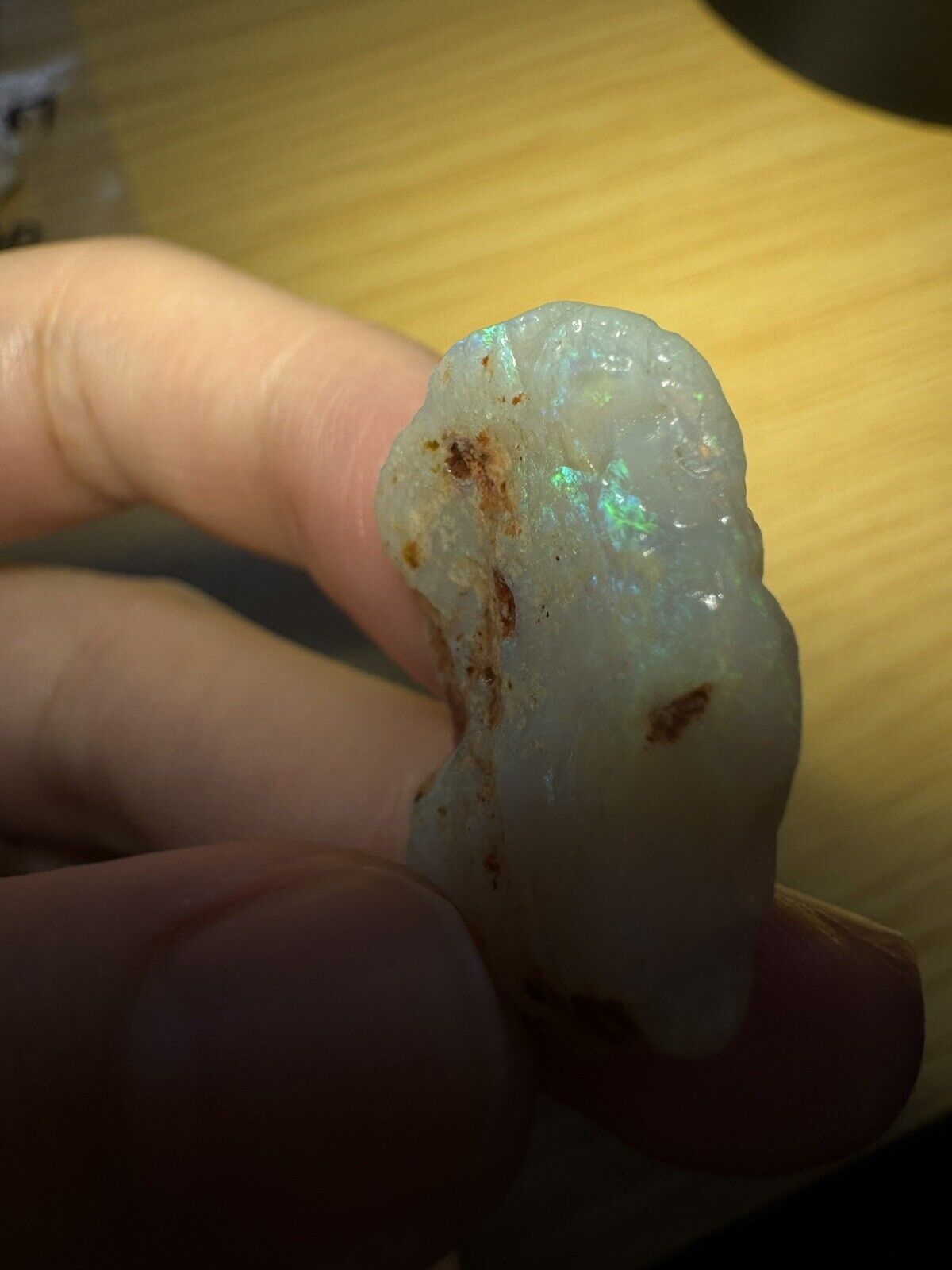 11.5 Carats Solid Rough Coober Pedy Opal Piece with Beautiful Colour B1