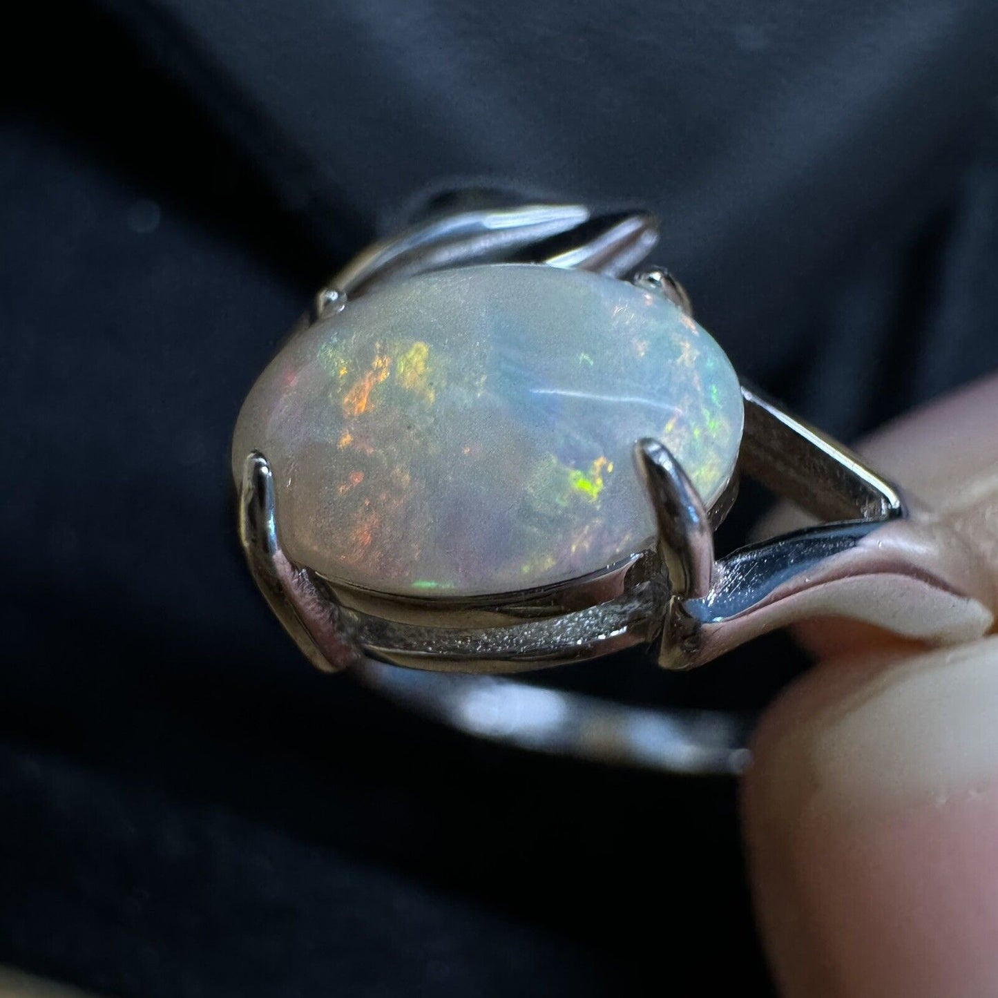 Ring $180 Opal Piece with Beautiful Colour C1-2216