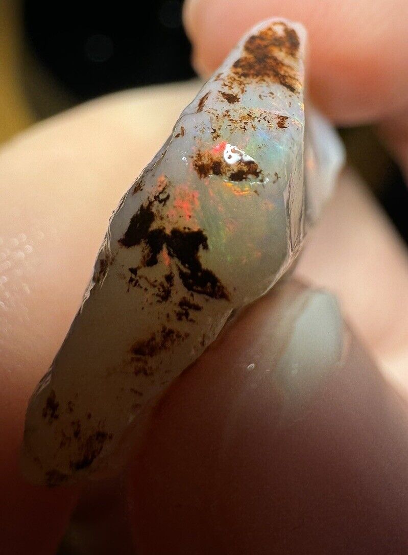 12.3 Carats Solid Rough Coober Pedy Opal Piece with Beautiful Colour B1