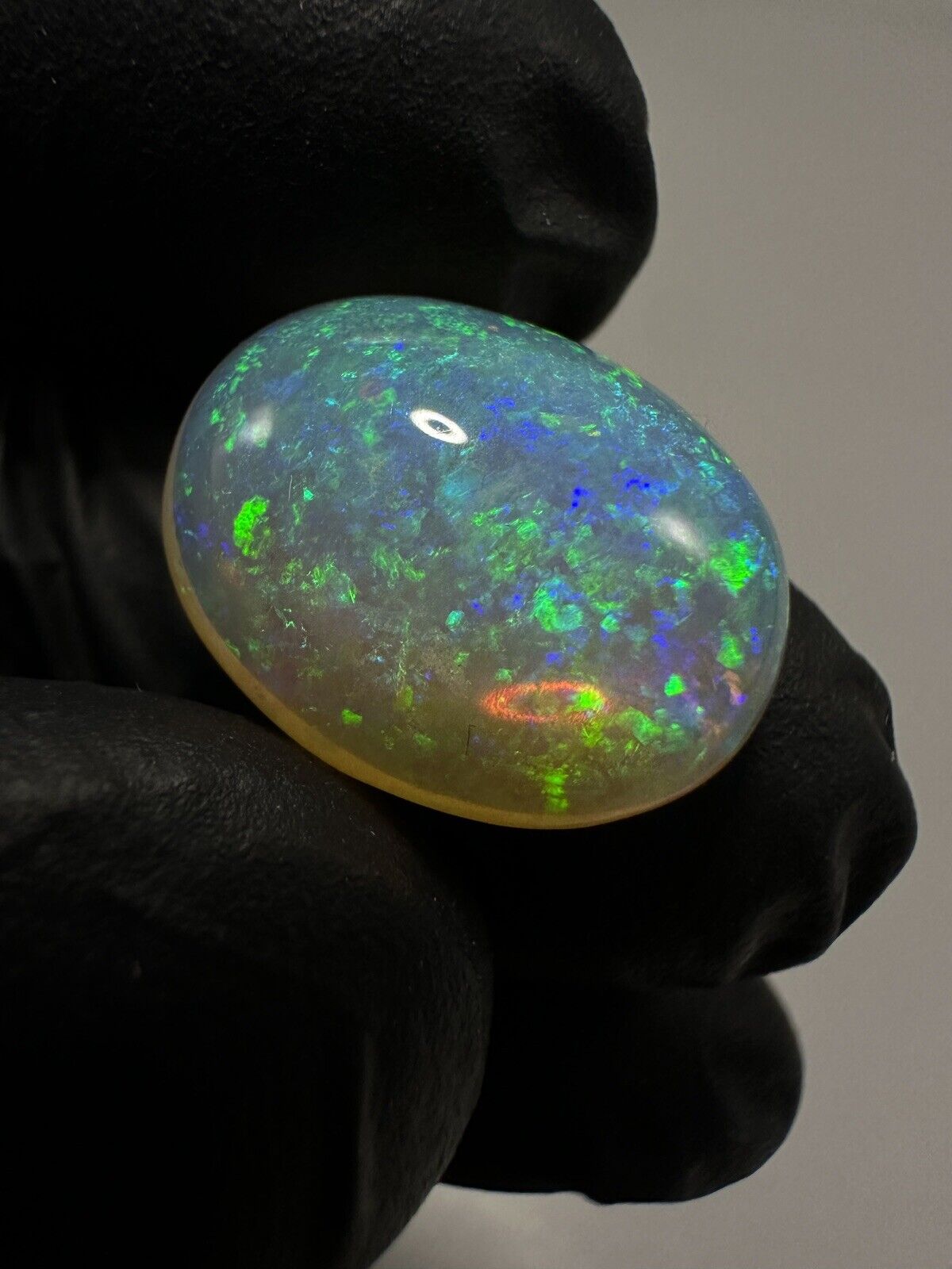 9.2 carats Crystal Opal cut stone Gem grade High Dome Oval With Beautiful Bright Colors
