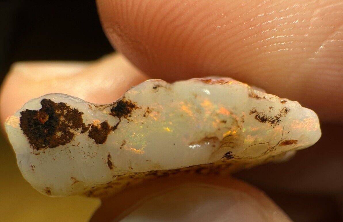 12.3 Carats Solid Rough Coober Pedy Opal Piece with Beautiful Colour B1