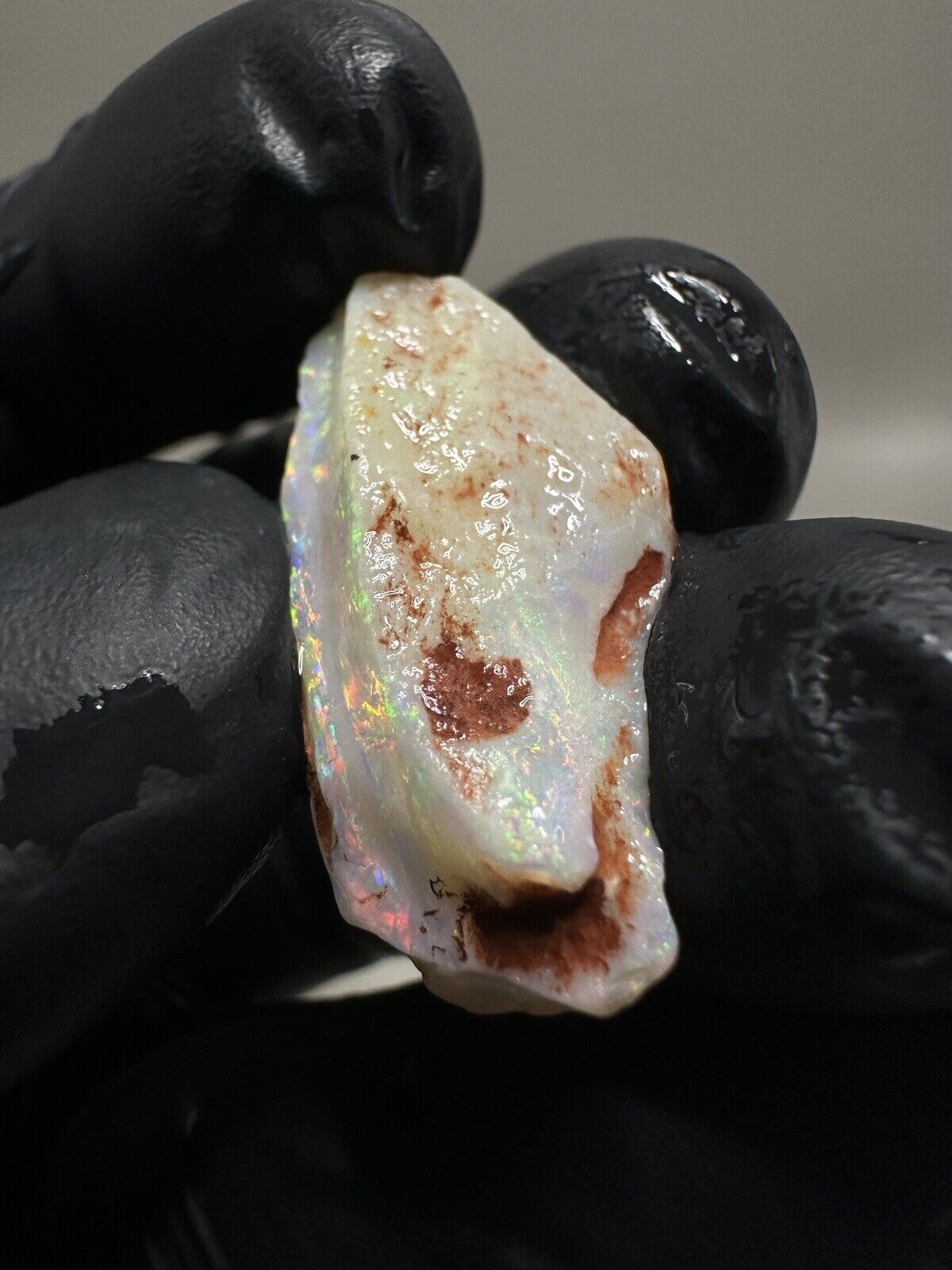 13.9 Carats Solid Rough Coober Pedy Crystal Opal Piece with Beautiful Colour
