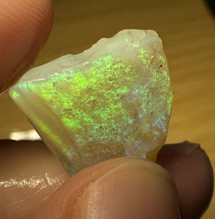 5.9 Carats Solid Rough Coober Pedy Opal Piece with Beautiful Colour B1