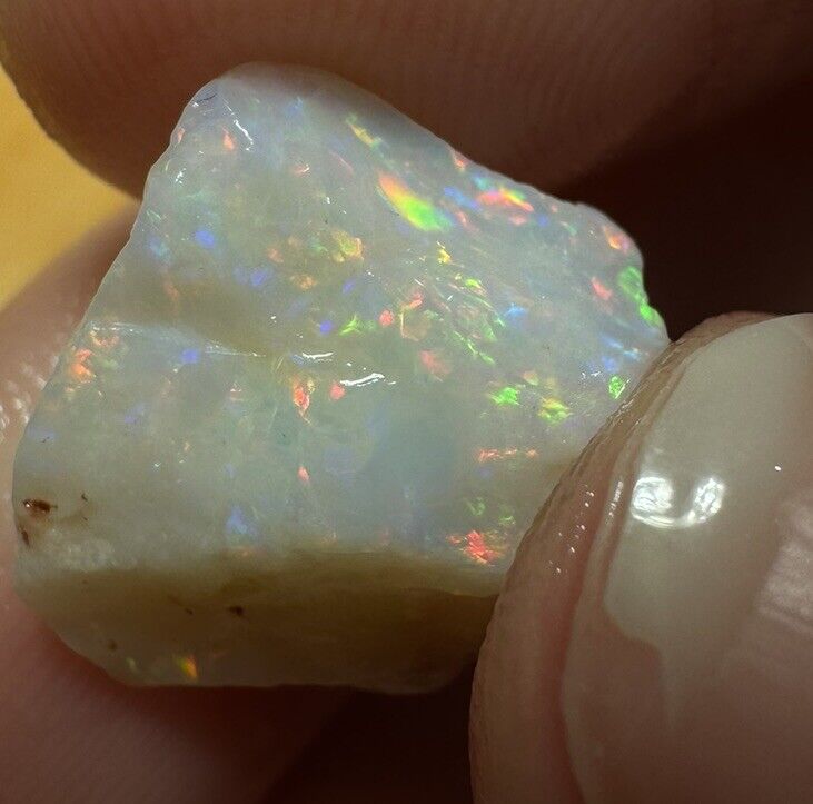 5.6 Carats Solid Rough Coober Pedy Opal Piece with Beautiful Colour B1 shell