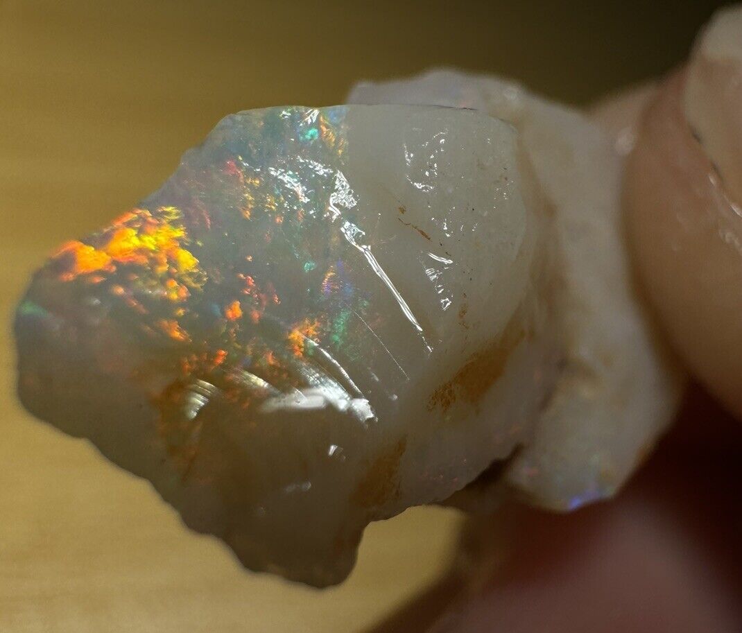 5.5 Carats Solid Rough Coober Pedy Opal Piece with Beautiful Colour C1