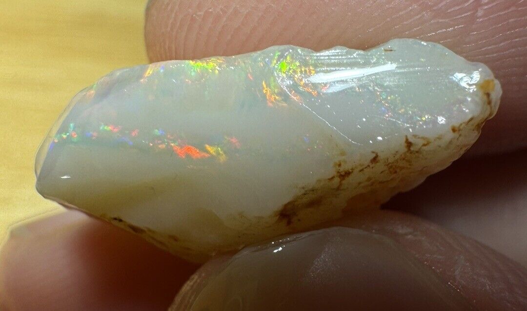 8.1 Carats Solid Rough Coober Pedy Opal Piece with Beautiful Colour C1