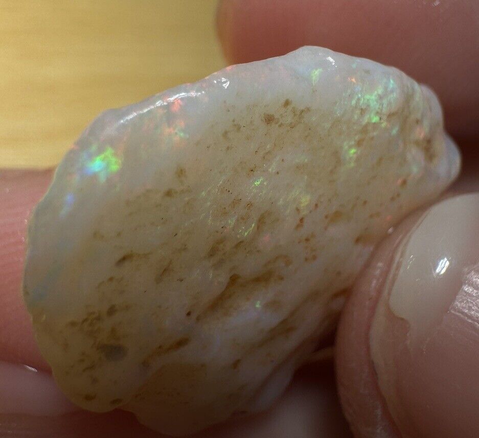 10 Carats Solid Rough Coober Pedy Opal Piece with Beautiful Colour C1