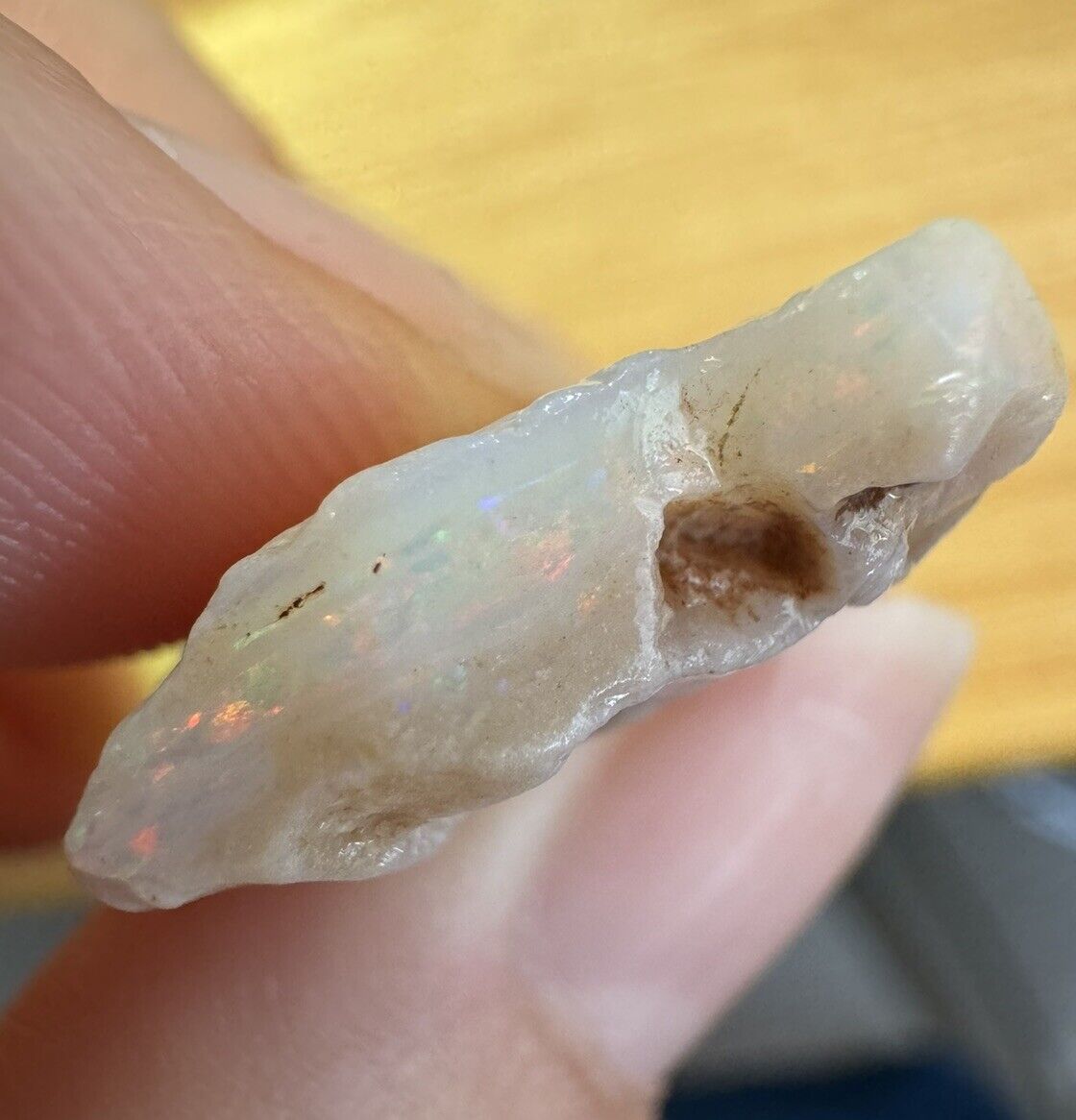 11.6 Carats Solid Rough Coober Pedy Opal Piece with Beautiful Colour