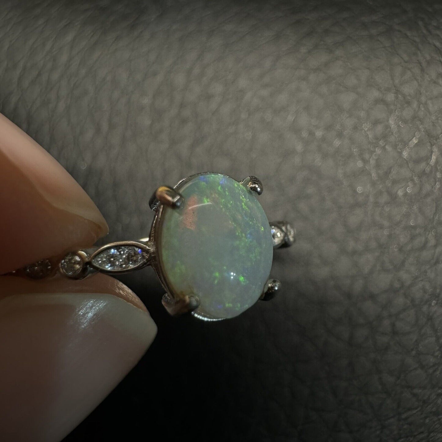 Ring $180 Opal Piece with Beautiful Colour C1-2211