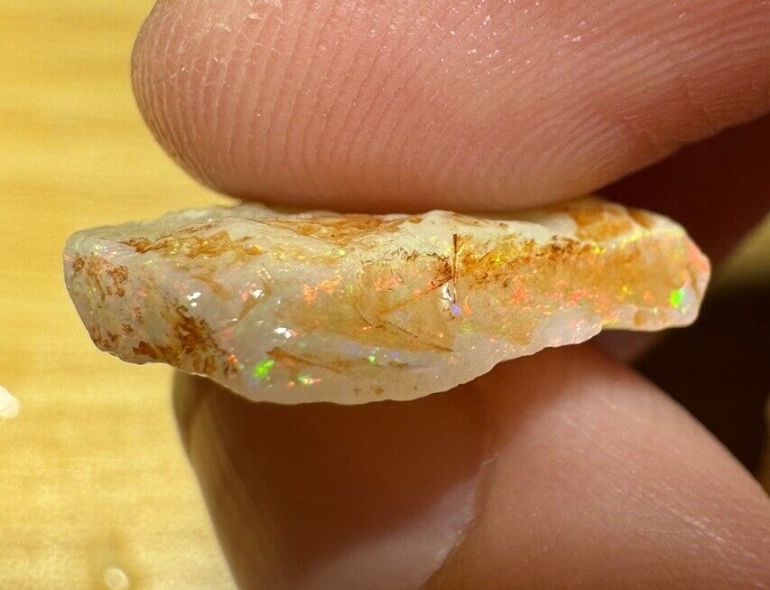 5.3 Carats Solid Rough Coober Pedy Opal Piece with Beautiful Colour C1