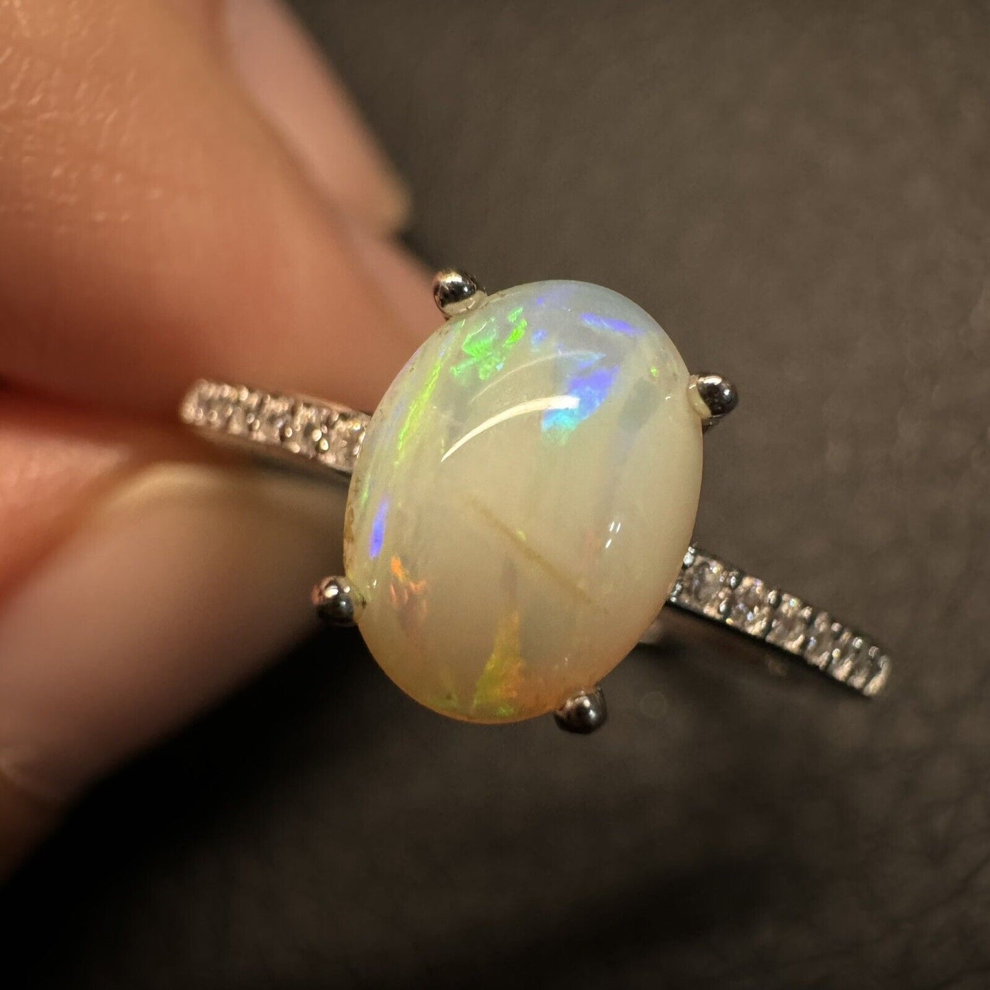 Ring $180 Opal Piece with Beautiful Colour C1-2215
