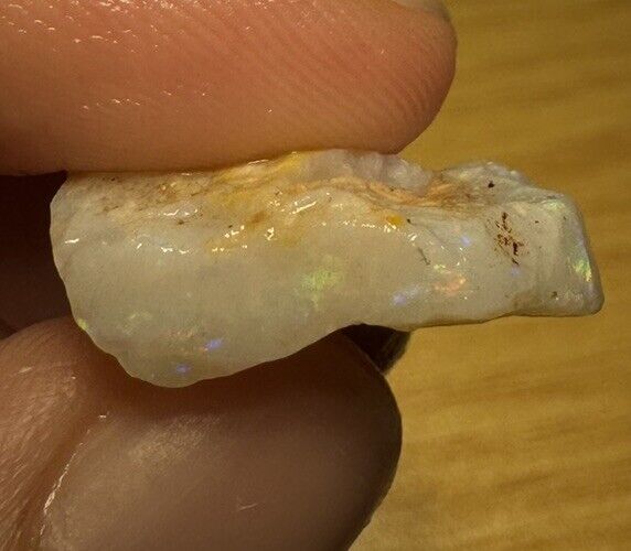 9.6 Carats Solid Rough Coober Pedy Opal Piece with Beautiful Colour B1
