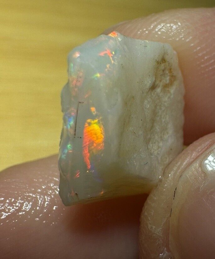 4.2 Carats Solid Rough Coober Pedy Opal Piece with Beautiful Colour C1