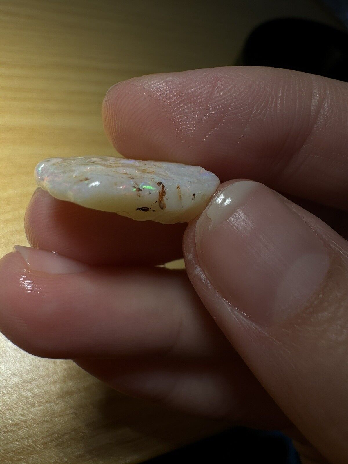 10 Carats Solid Rough Coober Pedy Opal Piece with Beautiful Colour C1