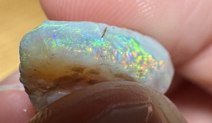 8.85 Carats Solid Rough Coober Pedy Opal Piece with Beautiful Colour B1