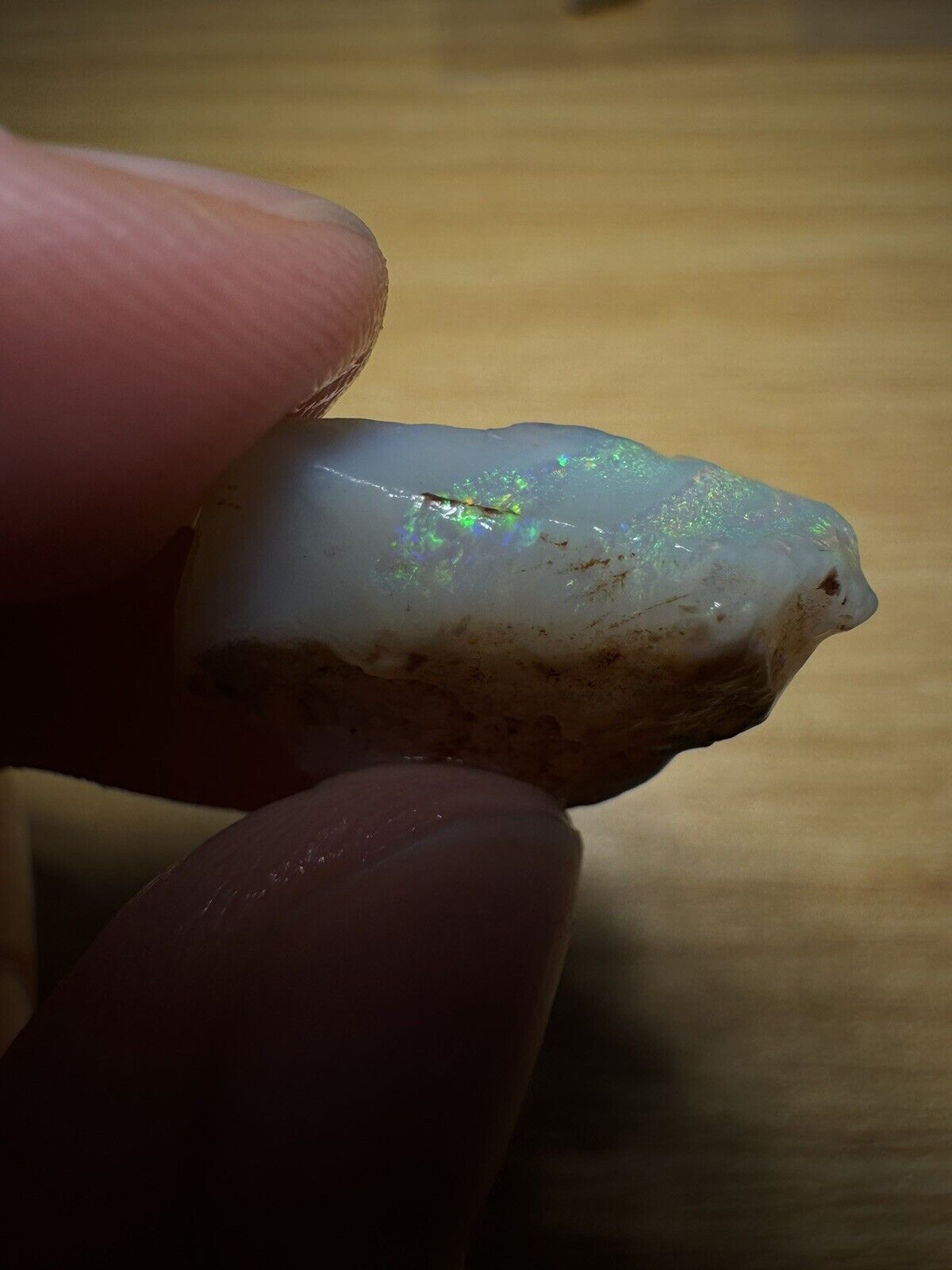 10 Carats Solid Rough Coober Pedy Opal Piece with Beautiful Colour B1